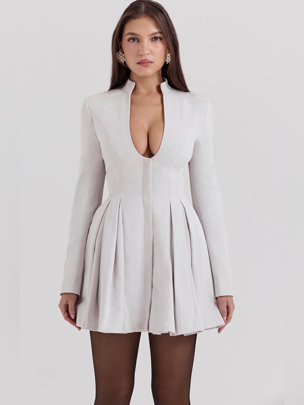 House of CB HEIRESS French Dove Contour Mini Dress - Picture 8 of 16